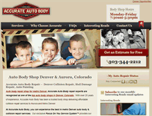 Tablet Screenshot of accurate-autobody.com